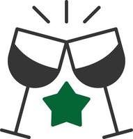 Toast Glyph Two Color vector