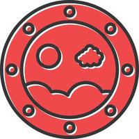 Porthole Filled Retro vector