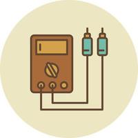 Voltmeter Filled Retro vector