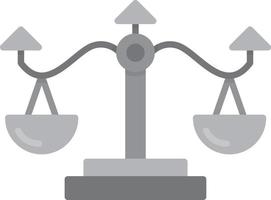 Justice Scale Flat Greyscale vector