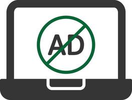 AD Block Glyph Two Color vector