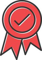 Badge Filled Retro vector
