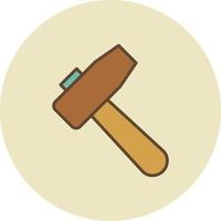 Hammer Filled Retro vector