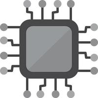 Chip  Flat Greyscale vector