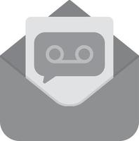 Voice Mail Flat Greyscale vector