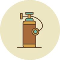 Oxygen Tank Filled Retro vector