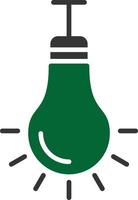 Light Bulb Glyph Two Color vector