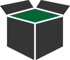 Open Box Glyph Two Color vector
