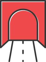 Tunnel Filled Icon vector