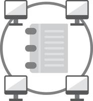 Database Flat Greyscale vector