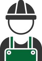 Worker Glyph Two Color vector