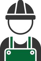 Worker Glyph Two Color vector