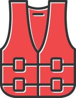 Life Vest Filled Retro vector