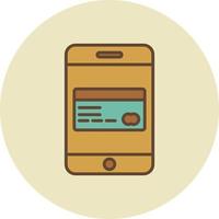 Mobile Payment Filled Retro vector