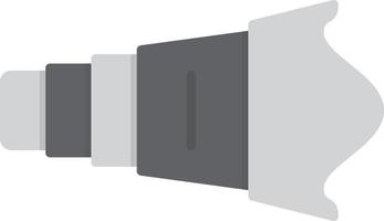 Camera Lens Flat Greyscale vector