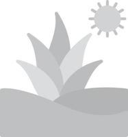 Agave Flat Greyscale vector