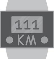 Meter Flat Greyscale vector