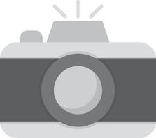 Photo Camera Flat Greyscale vector