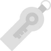 Security Token Flat Greyscale vector