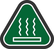 Hot Surface Glyph Two Color vector
