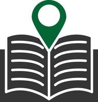Library Location Glyph Two Color vector