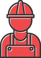 Worker Filled Retro vector