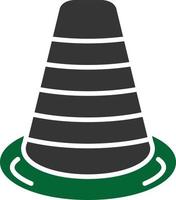 Traffic Cone Glyph Two Color vector