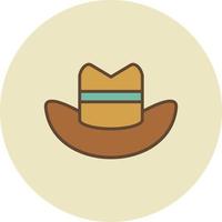 Cowboy Hat Filled Retro vector