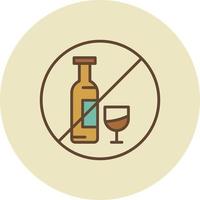 No Alcohol Filled Retro vector