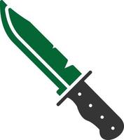 Knife Glyph Two Color vector