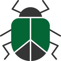 Beetle Glyph Two Color vector