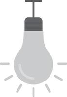 Light Bulb Flat Greyscale vector