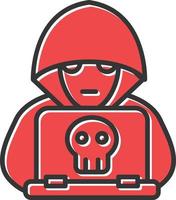 Hacker Filled Icon vector