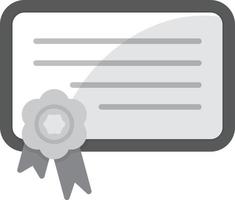 Digital Certificate Flat Greyscale vector