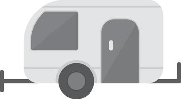 Caravan Flat Greyscale vector