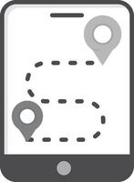 Gps Flat Greyscale vector