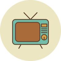 televisión llena de retro vector