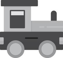 Train Flat Greyscale vector