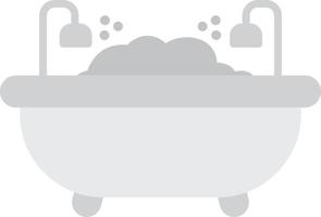 Bath Flat Greyscale vector