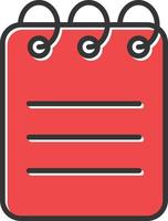 Notepad Filled Icon vector