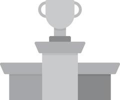 Podium Flat Greyscale vector