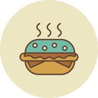 hamburguesa rellena retro vector