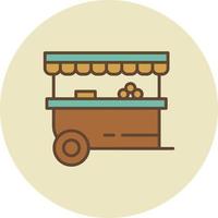 Food Stand Filled Retro vector