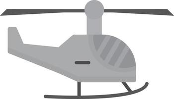 Helicopter Flat Greyscale vector