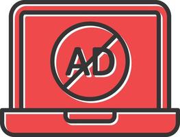 AD Block Filled Icon vector