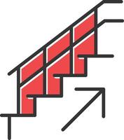 Stairs Filled Retro vector