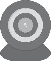 Web Cam Flat Greyscale vector
