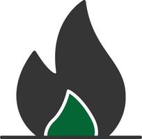 Flame Glyph Two Color vector