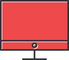 Monitor Filled Icon vector