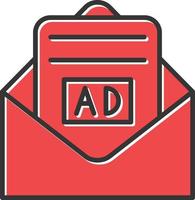 Advertising Message Filled Icon vector